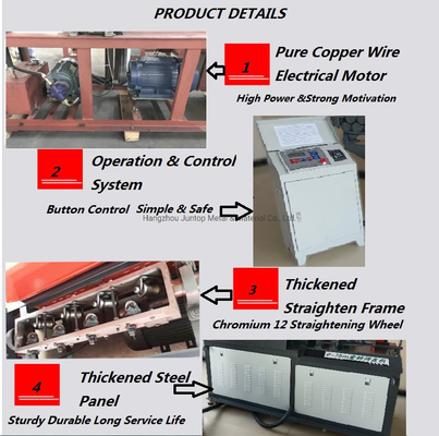 Princípio de pequena deformação 0-75m/min Máquina de endireitar e cortar barras redondas de rabar