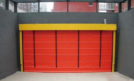 Porta automática à prova de fogo com servomotor e porta de garagem de segurança de alta velocidade personalizada
